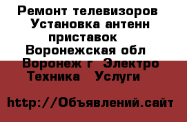 Ремонт телевизоров. Установка антенн,приставок. - Воронежская обл., Воронеж г. Электро-Техника » Услуги   